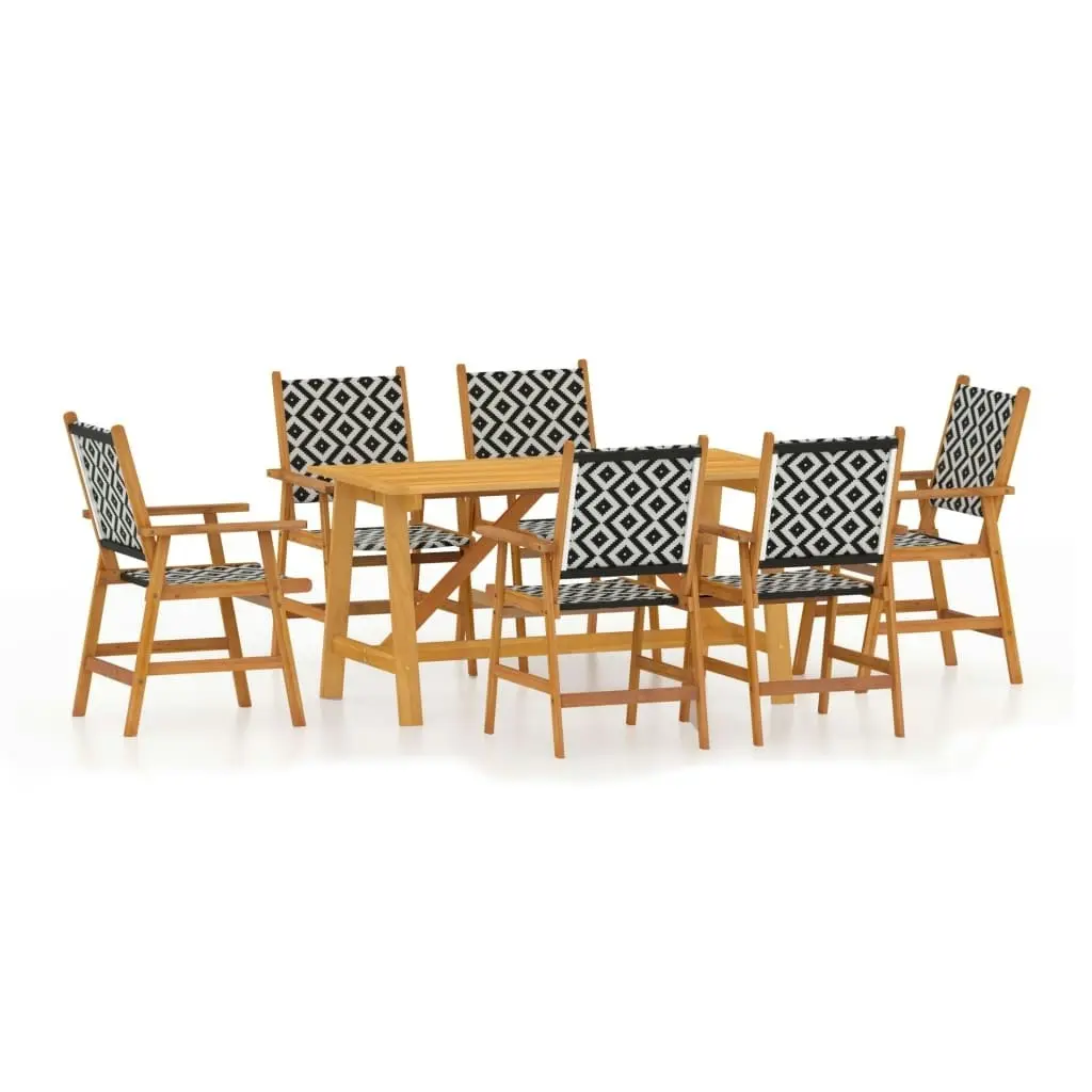 7 Piece Garden Dining Set Solid Wood Acacia 3087125