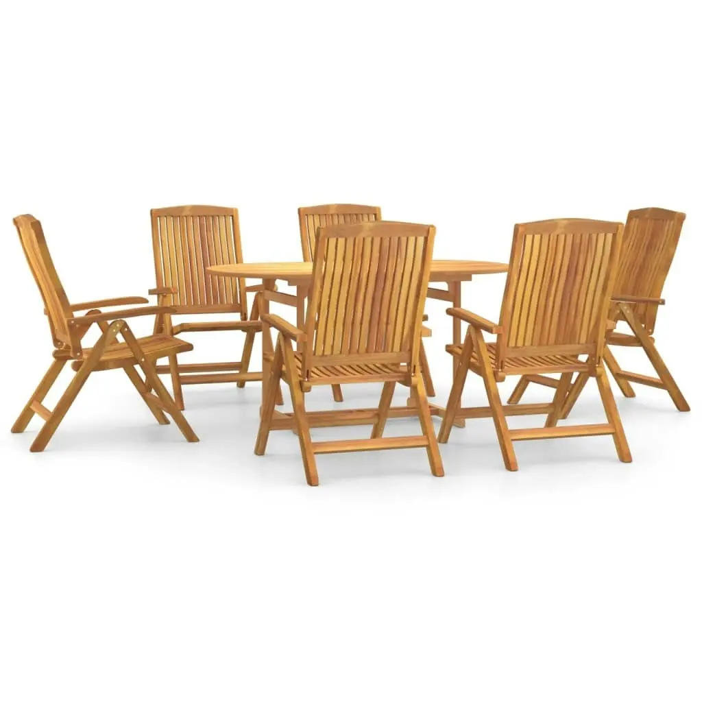 7 Piece Garden Dining Set Solid Wood Teak 3154916