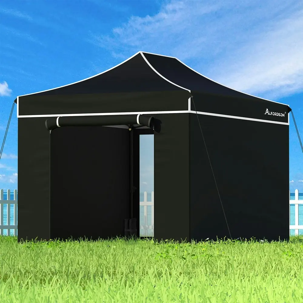 Alfordson Gazebo 3x4.5 Pop Up Marquee Black