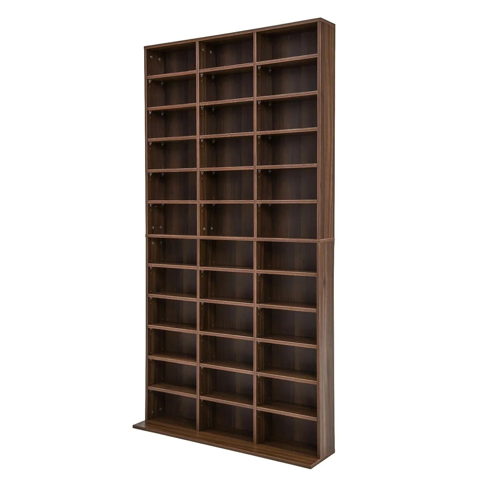 Adjustable Shelves CD DVD Bookcase Storage Shelf - ESPRESSO