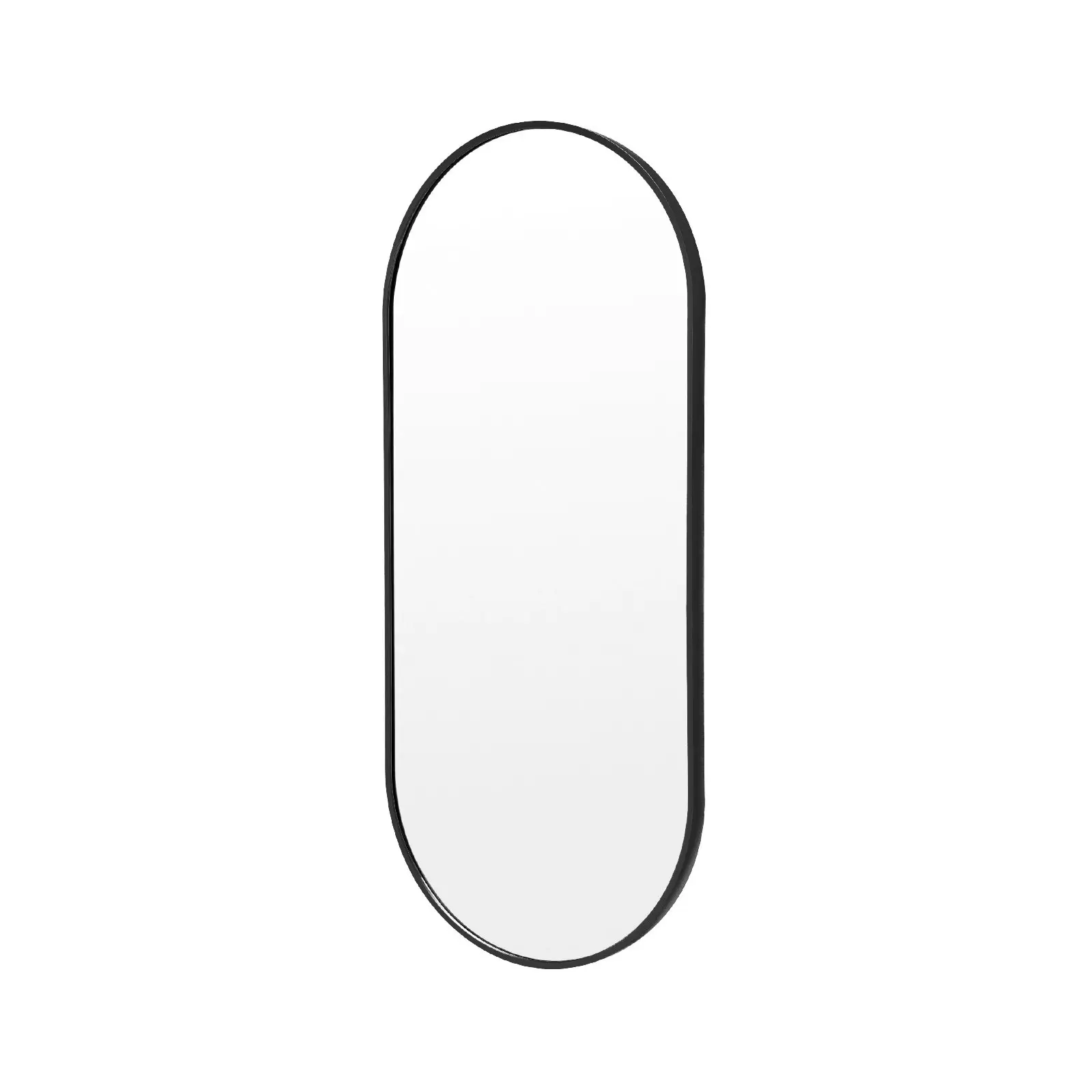 45 x 100cm Wall Mirror Oval Bathroom - BLACK