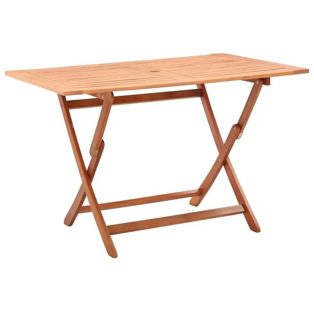 Folding Garden Table 120x70x75 cm Solid Eucalyptus Wood 48694