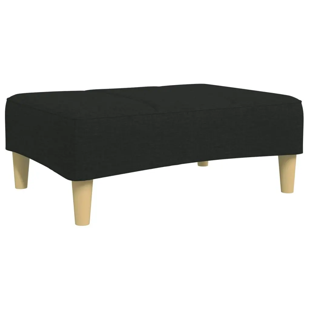 Footstool Black 77x55x31 cm Fabric 4007373