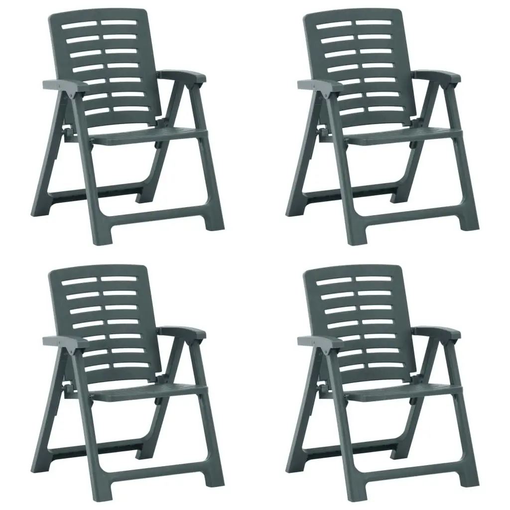 Garden Chairs 4 pcs Plastic Green 315840