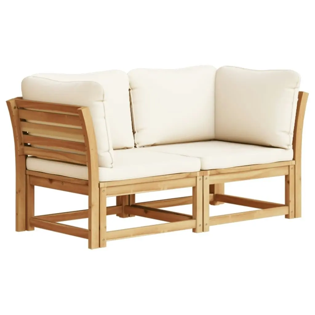 Garden Sofa with Cushions 2-Seater Solid Wood Acacia 3214290