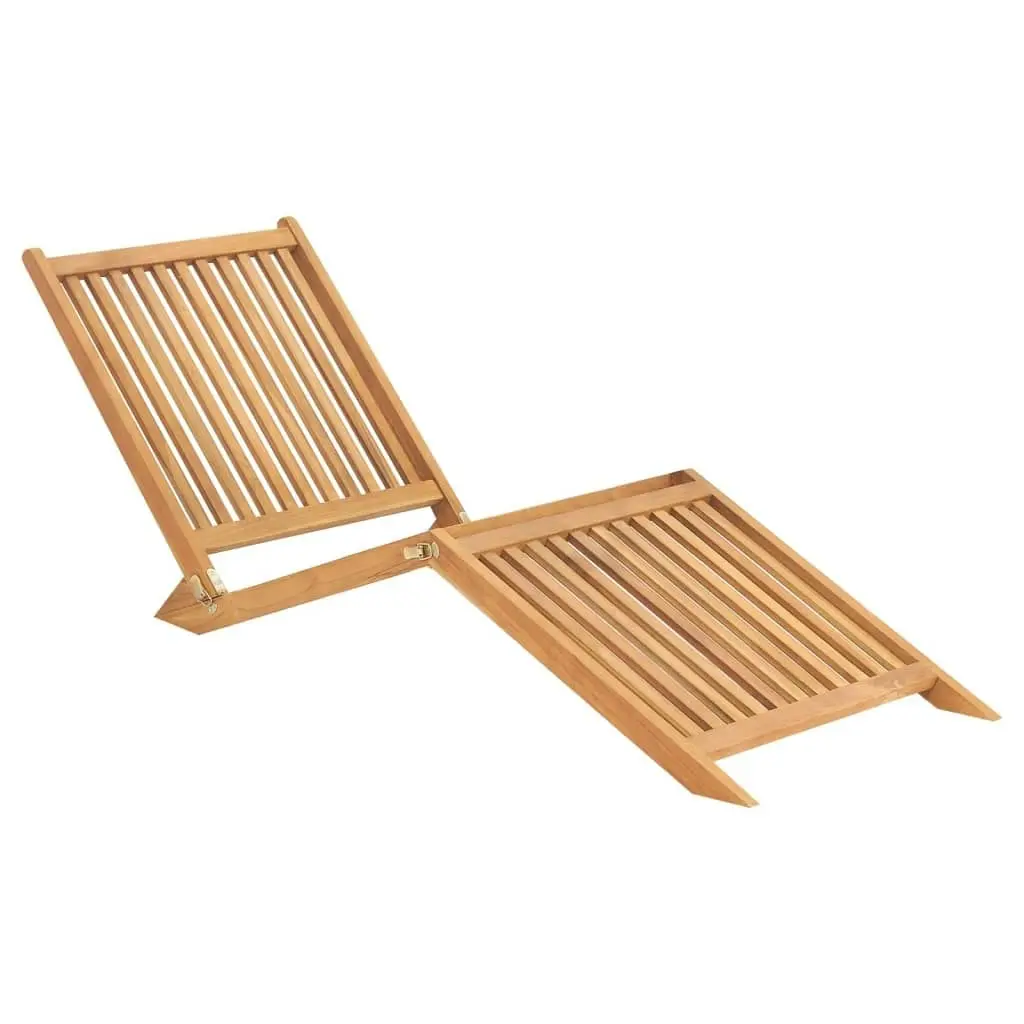 Sun Lounger Solid Teak Wood 316152