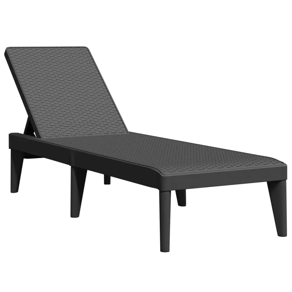 Sun Lounger Anthracite 186x60x29 cm PP 364219