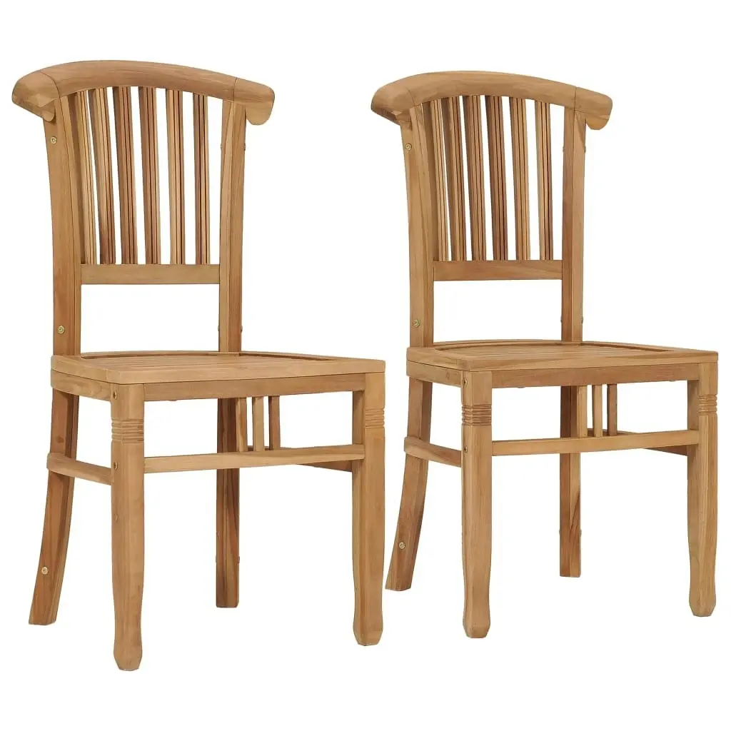 Garden Chairs 2 pcs Solid Teak Wood 49433