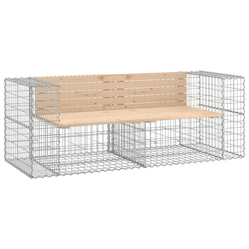 Garden Bench Gabion Design 184x71x65.5 cm Solid Wood Pine 3196236