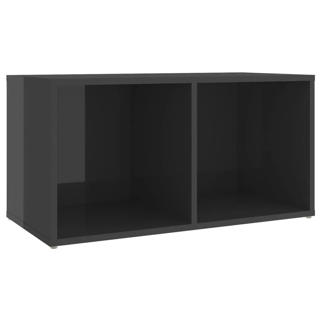 TV Cabinet High Gloss Grey 72x35x36.5 cm Engineered Wood 805533