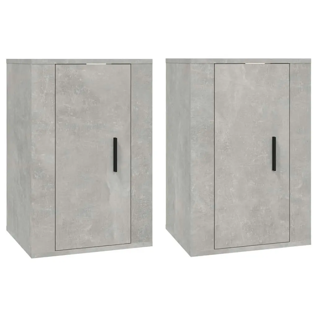 Wall Mounted TV Cabinets 2 pcs Concrete Grey 40x34.5x60 cm 816665