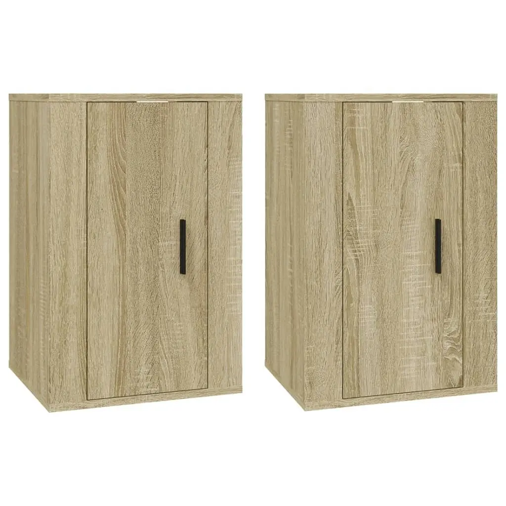 Wall Mounted TV Cabinets 2 pcs Sonoma Oak 40x34.5x60 cm 816663