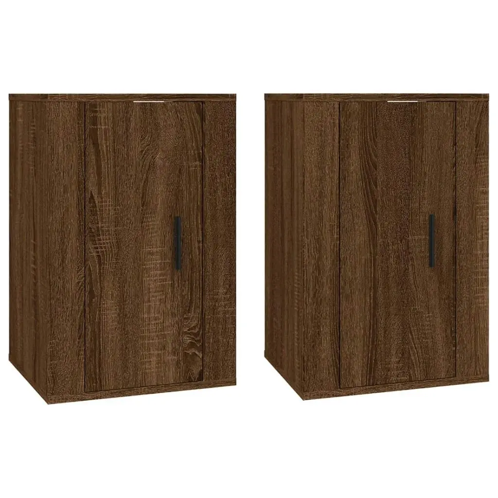 Wall Mounted TV Cabinets 2 pcs Brown Oak 40x34.5x60 cm 816671