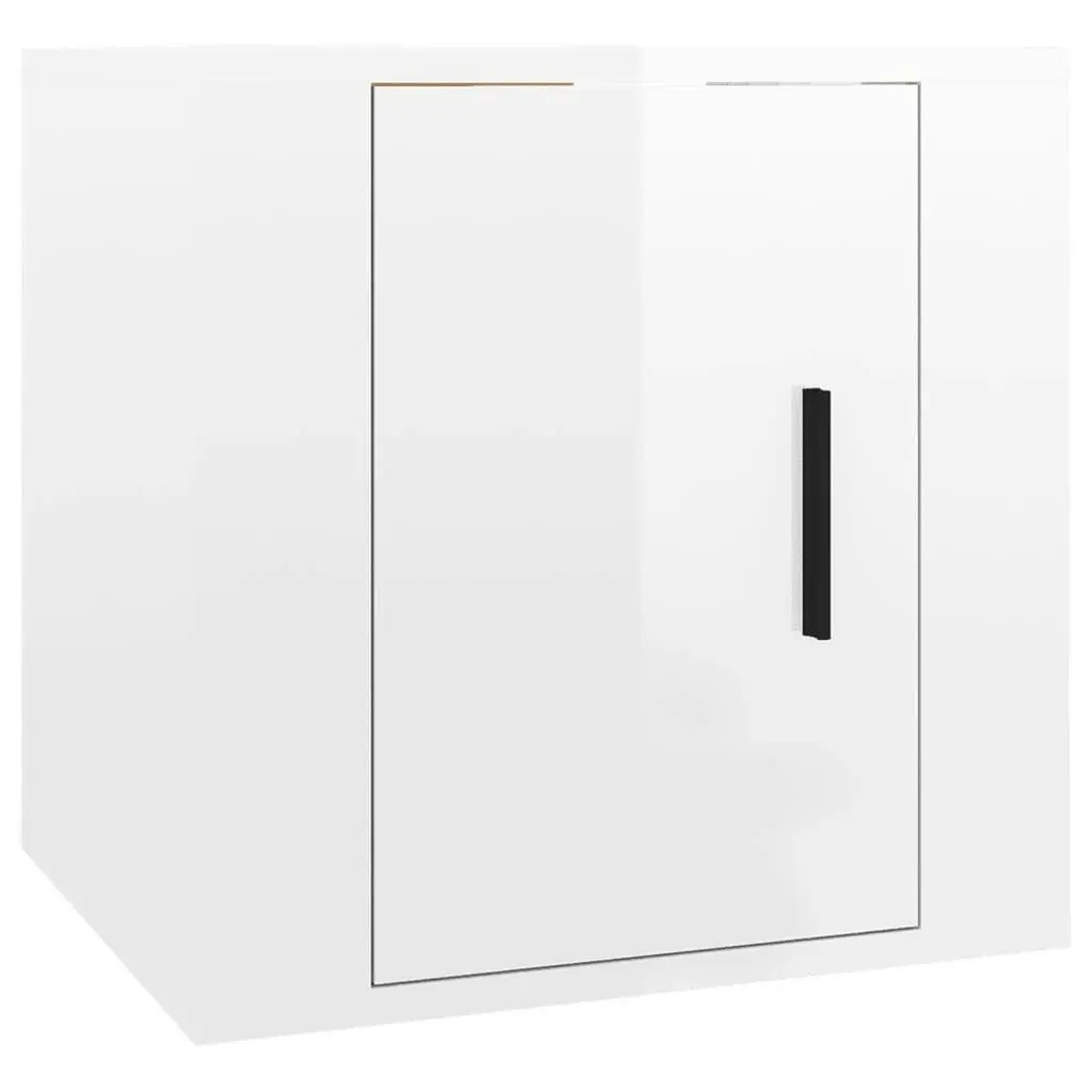 Wall Mounted TV Cabinet High Gloss White 40x34.5x40 cm 816644