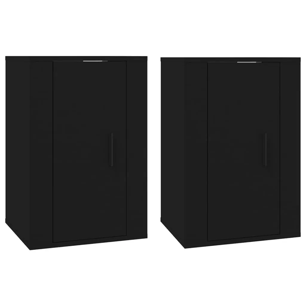 Wall Mounted TV Cabinets 2 pcs Black 40x34.5x60 cm 816659