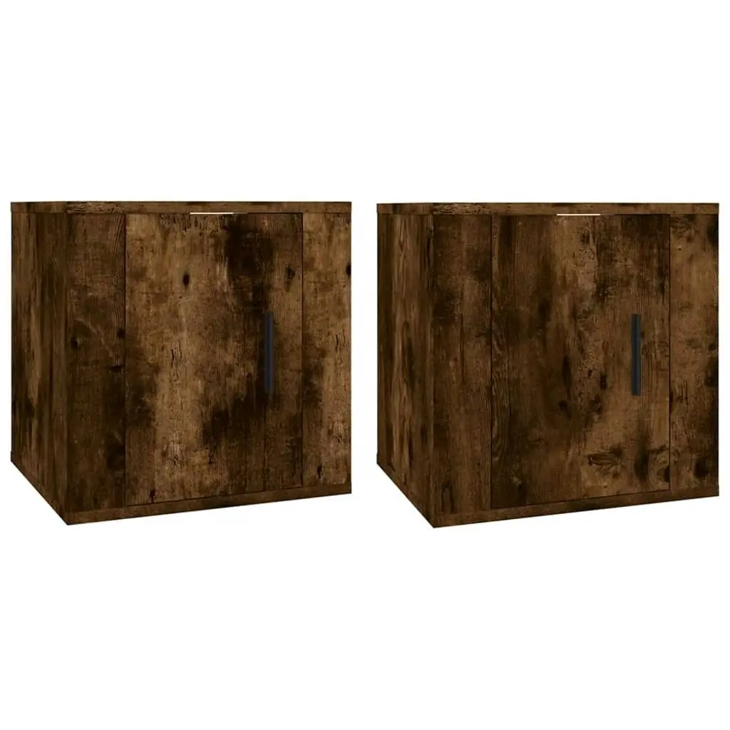 Wall Mounted TV Cabinets 2 pcs Smoked Oak 40x34.5x40 cm 816651