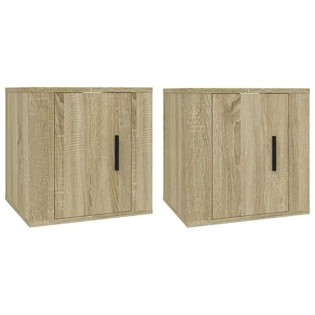 Wall Mounted TV Cabinets 2 pcs Sonoma Oak 40x34.5x40 cm 816647