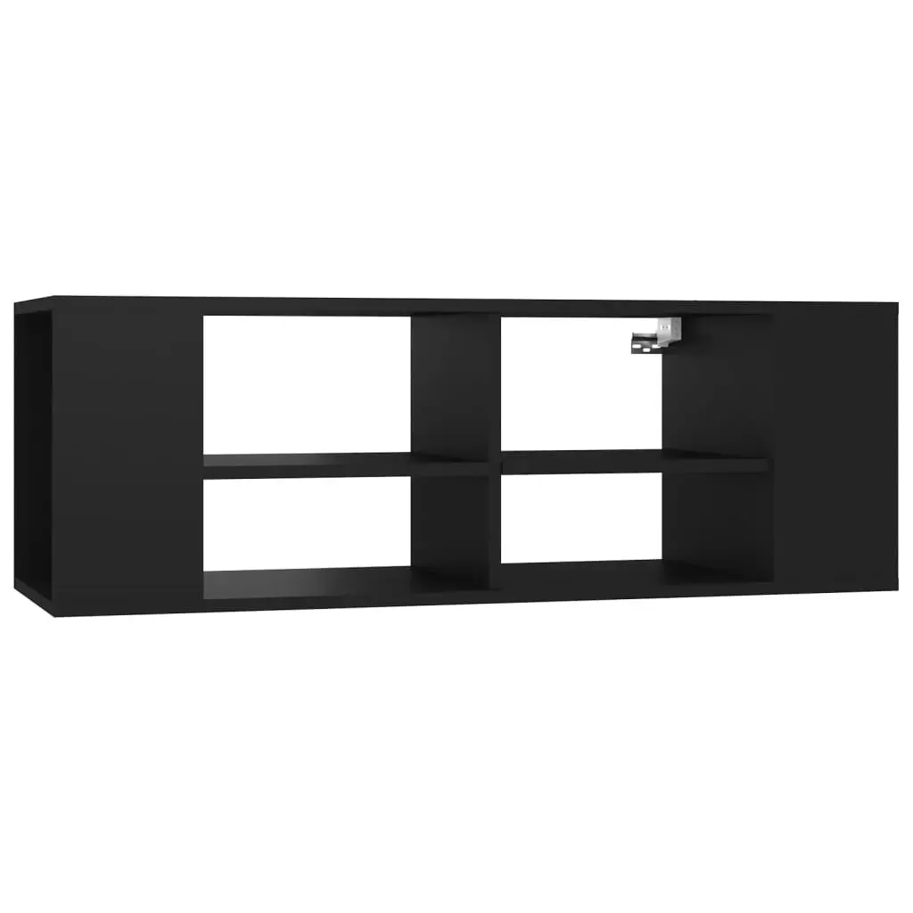 Wall-Mounted TV Cabinet Black 102x35x35 cm Engineered Wood 806239