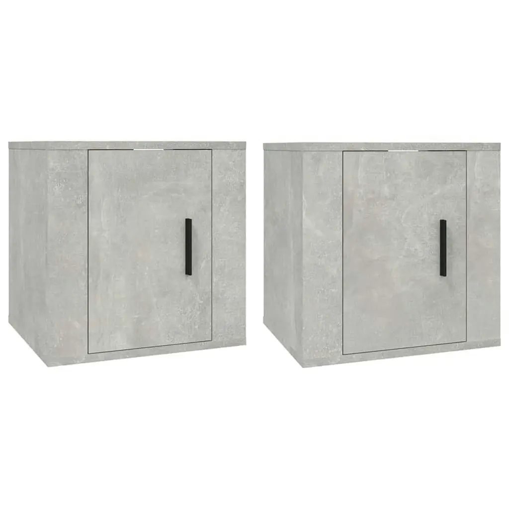 Wall Mounted TV Cabinets 2 pcs Concrete Grey 40x34.5x40 cm 816649