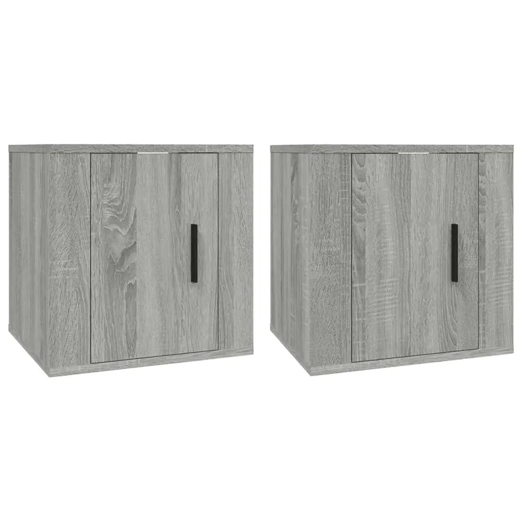 Wall Mounted TV Cabinets 2 pcs Grey Sonoma 40x34.5x40 cm 816653