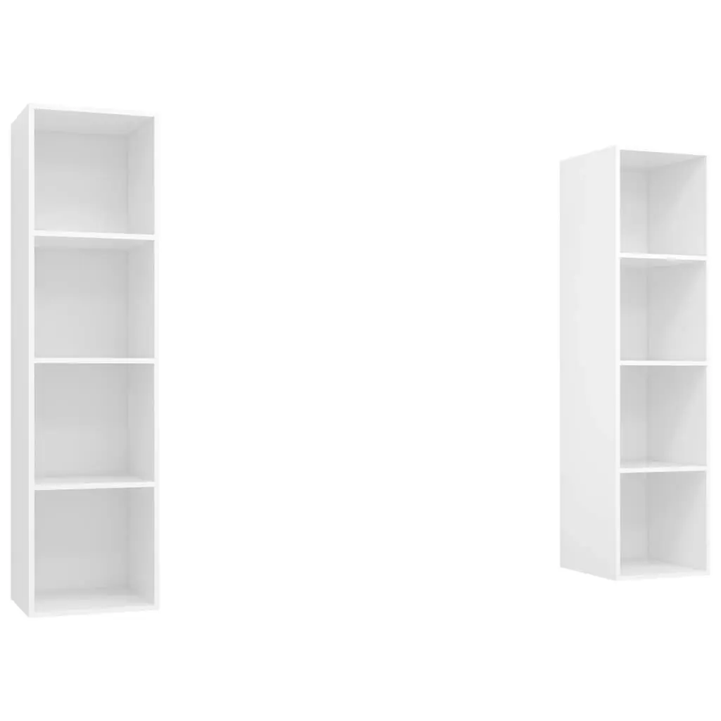 Wall-mounted TV Cabinets 2 pcs White Engineered Wood 3079862