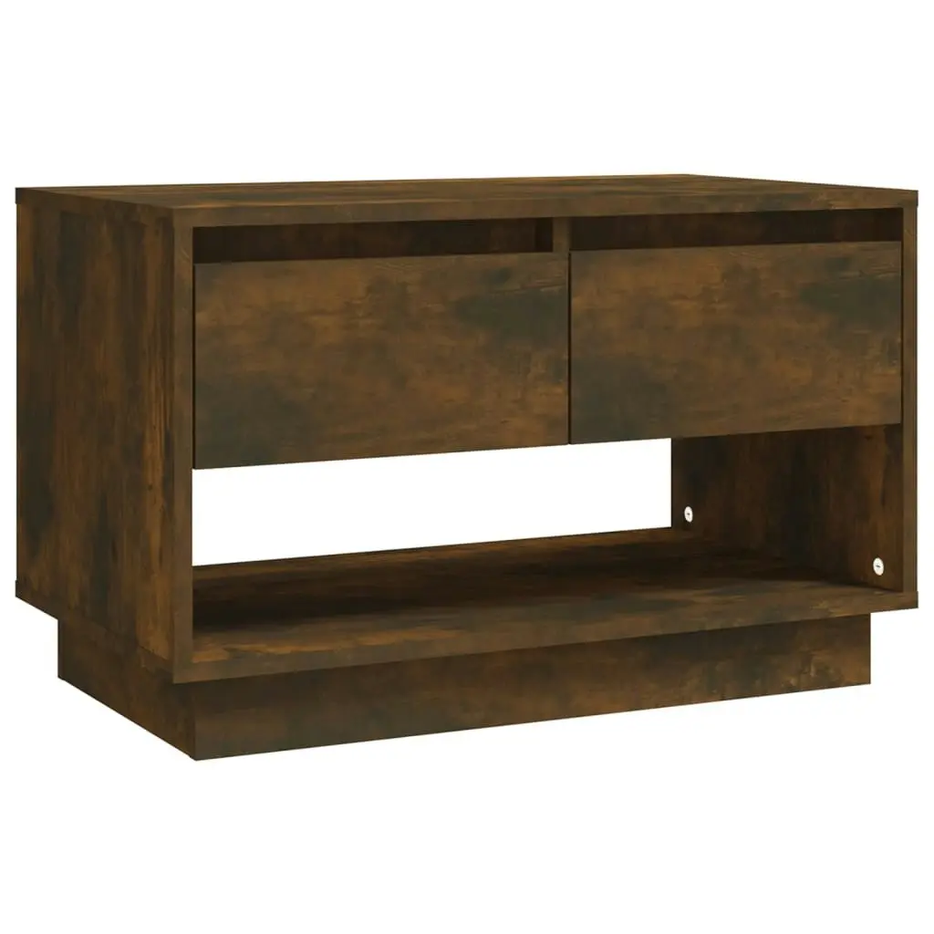 TV Cabinet Smoked Oak 70x41x44 cm Engineered Wood 812975