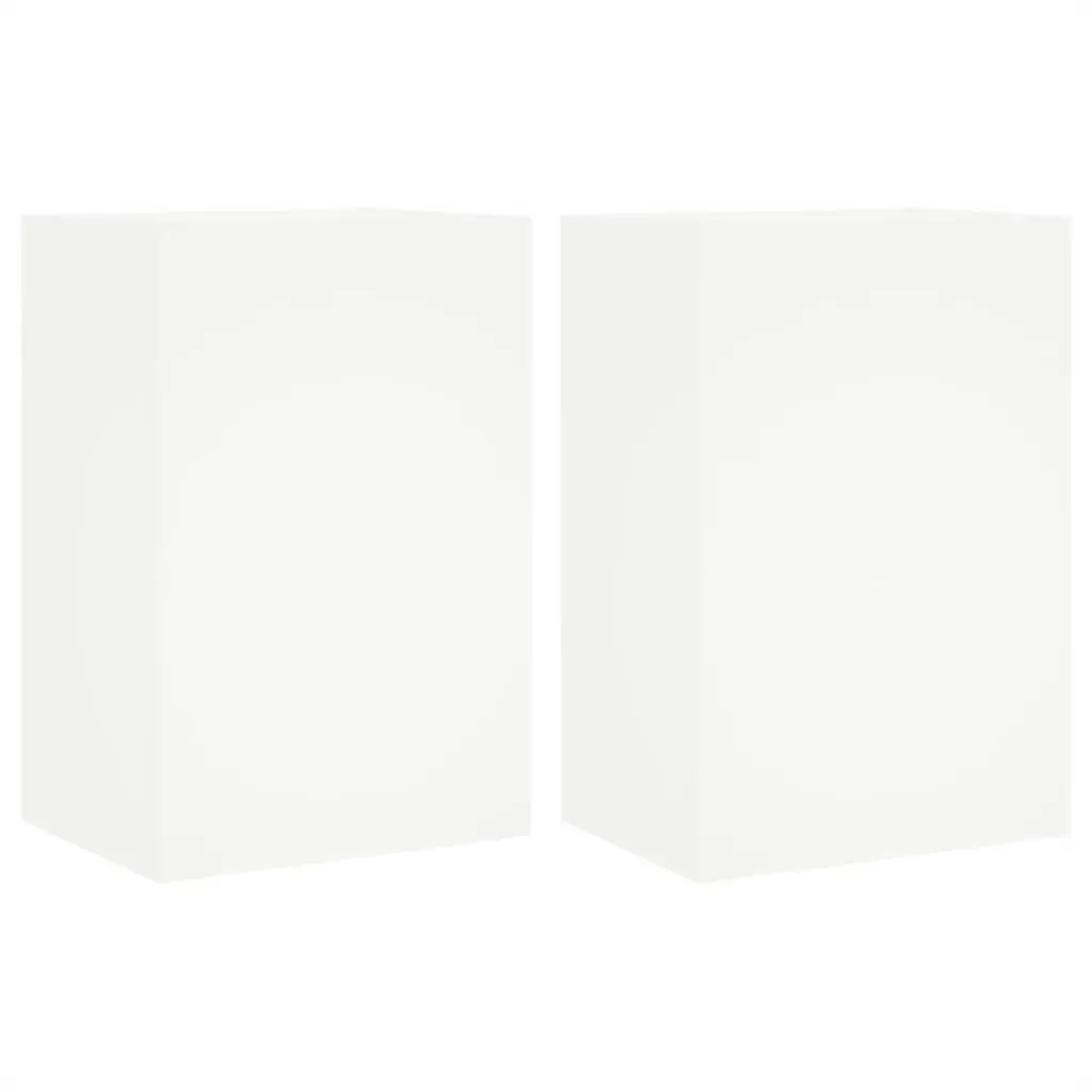 TV Wall Cabinets 2 pcs White 40.5x30x60 cm Engineered Wood 836911