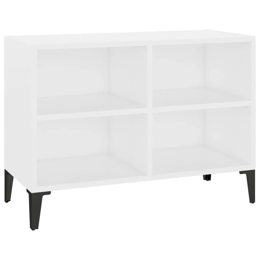 TV Cabinet with Metal Legs White 69.5x30x50 cm 805932