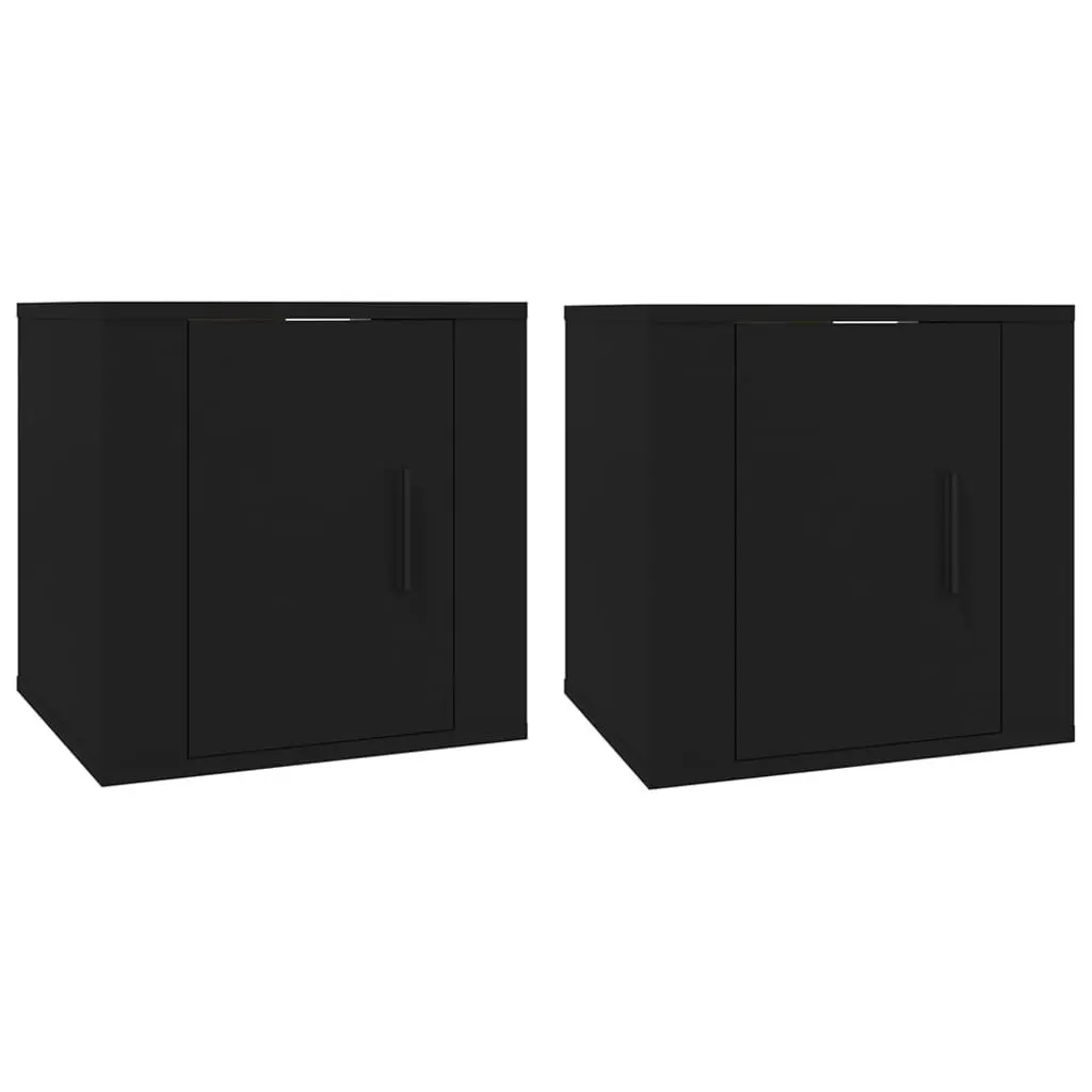 Wall Mounted TV Cabinets 2 pcs Black 40x34.5x40 cm 816643