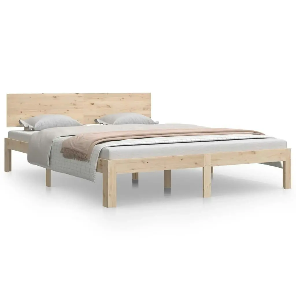 Bed Frame Solid Wood 153x203 cm Queen Size 810500