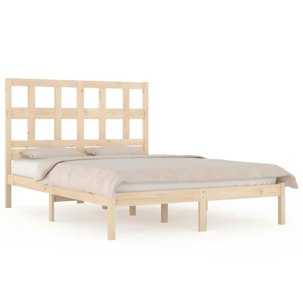 Bed Frame without Mattress 135x190 cm Solid Wood Pine 3104453