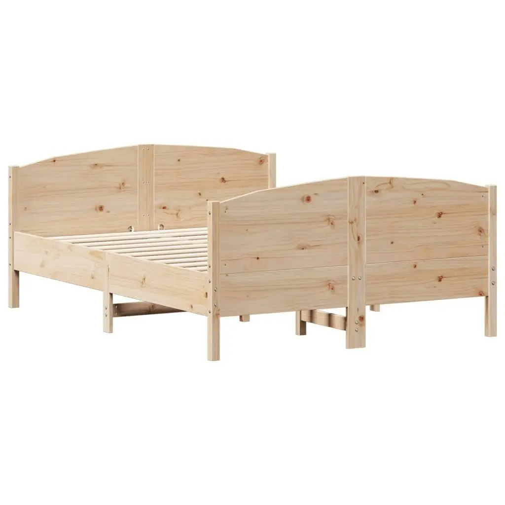 Bed Frame with Headboard 150x200 cm Solid Wood Pine 3216170