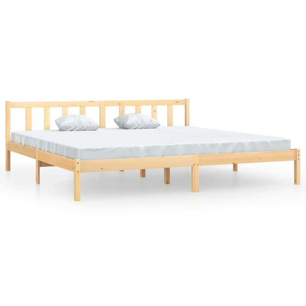 Bed Frame without Mattress Solid Wood 183x203 cm King 810097