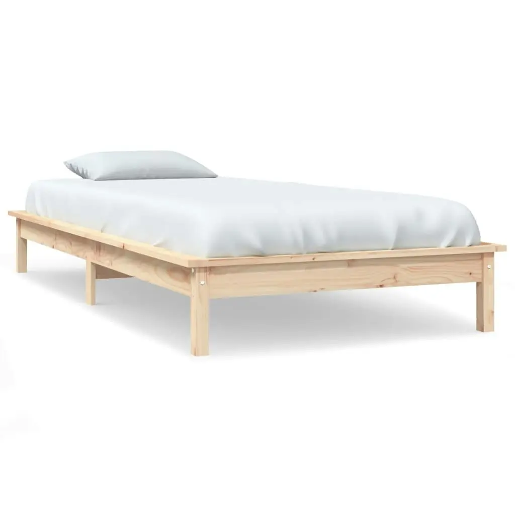 Bed Frame without Mattress 90x190 cm Solid Wood 820571