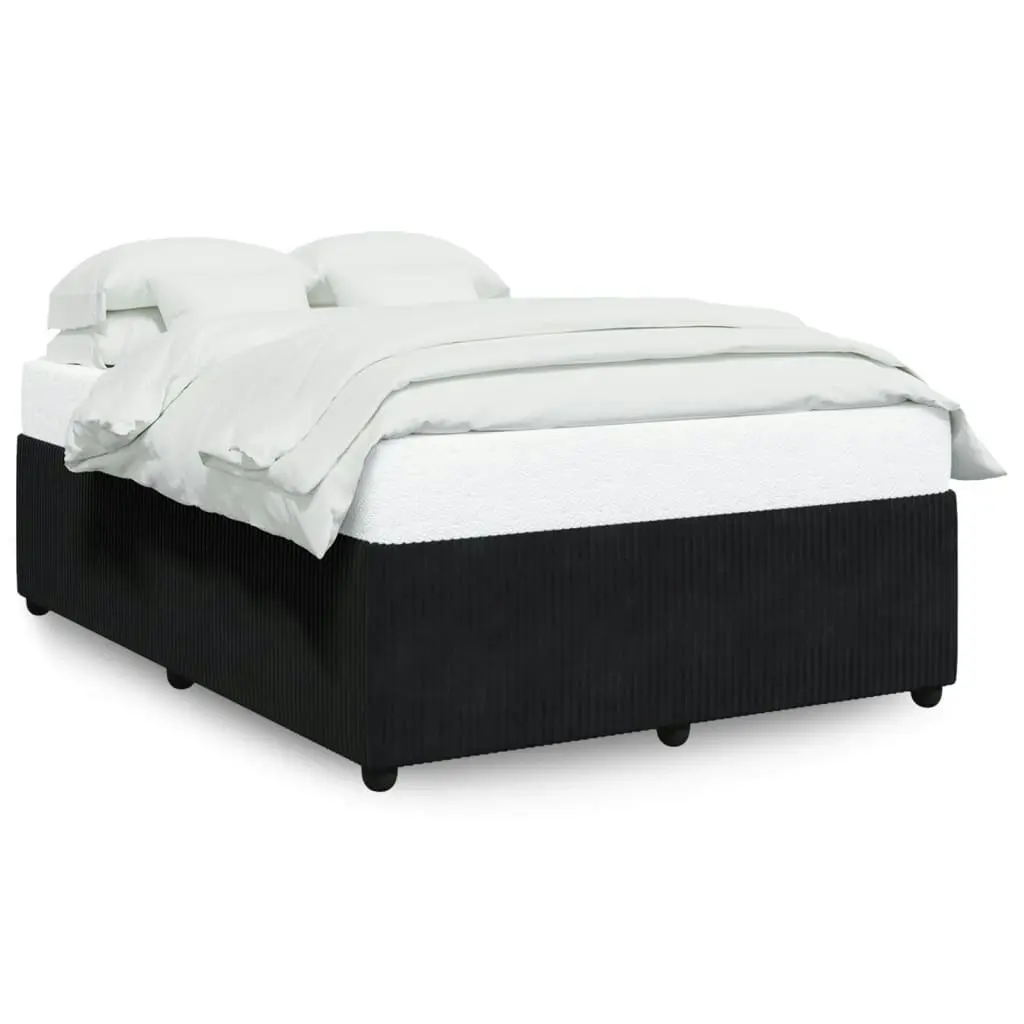 Bed Frame without Mattress Black Double Velvet 3285085