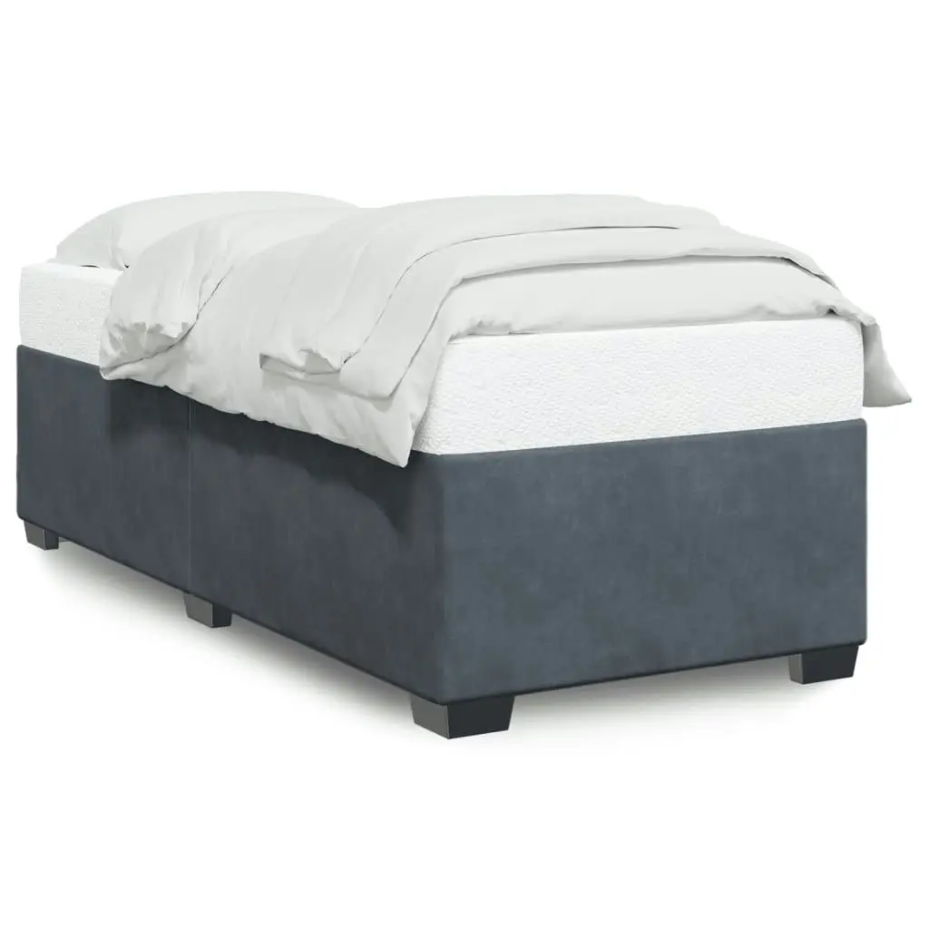 Bed Frame without Mattress Dark Grey 90x190 cm Velvet 3284602