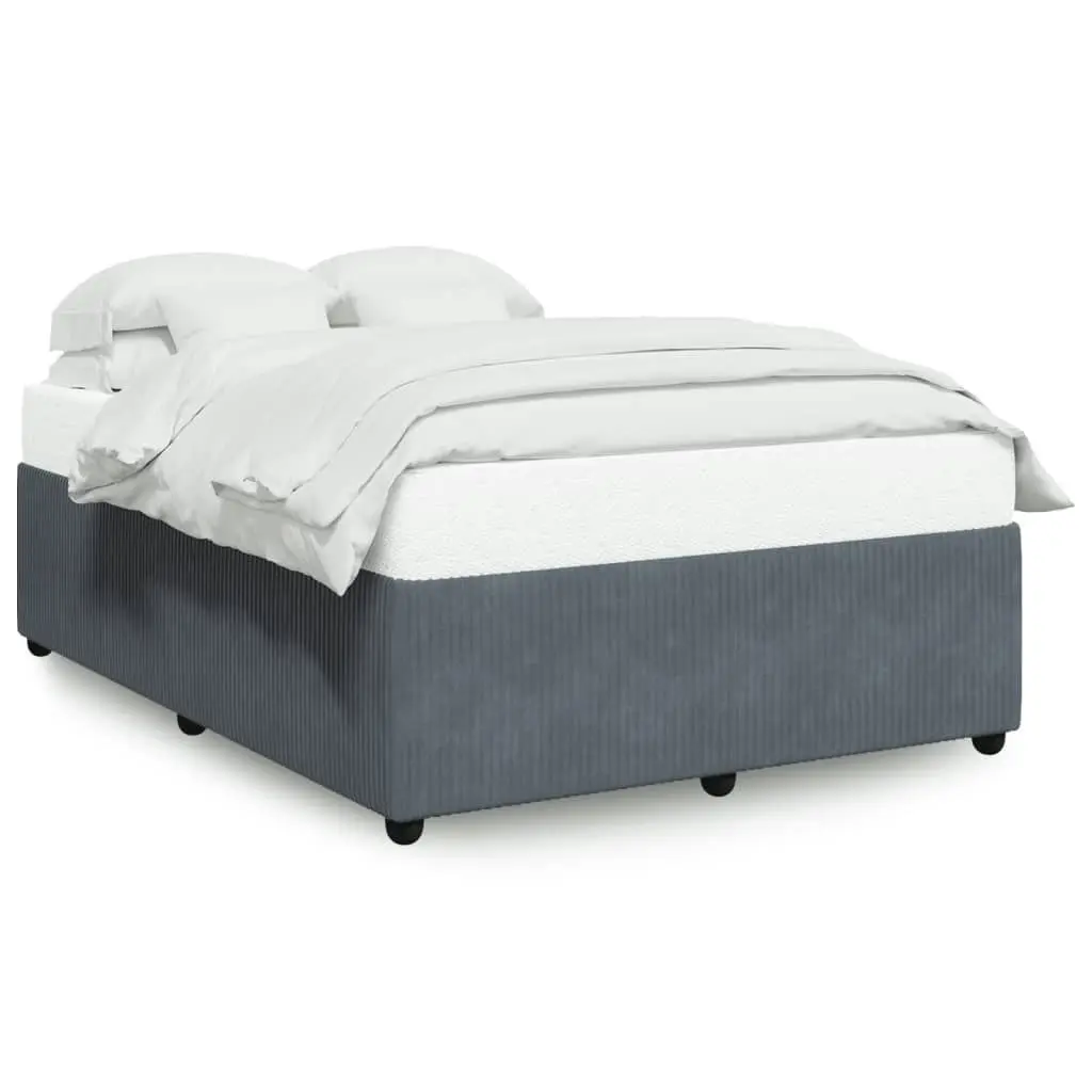 Bed Frame without Mattress Dark Grey Queen Velvet 3285086