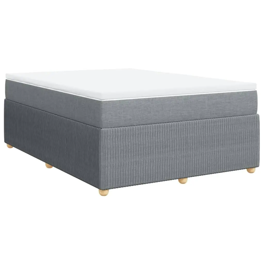 Box Spring Bed with Mattress Dark Grey Double Fabric 3285696