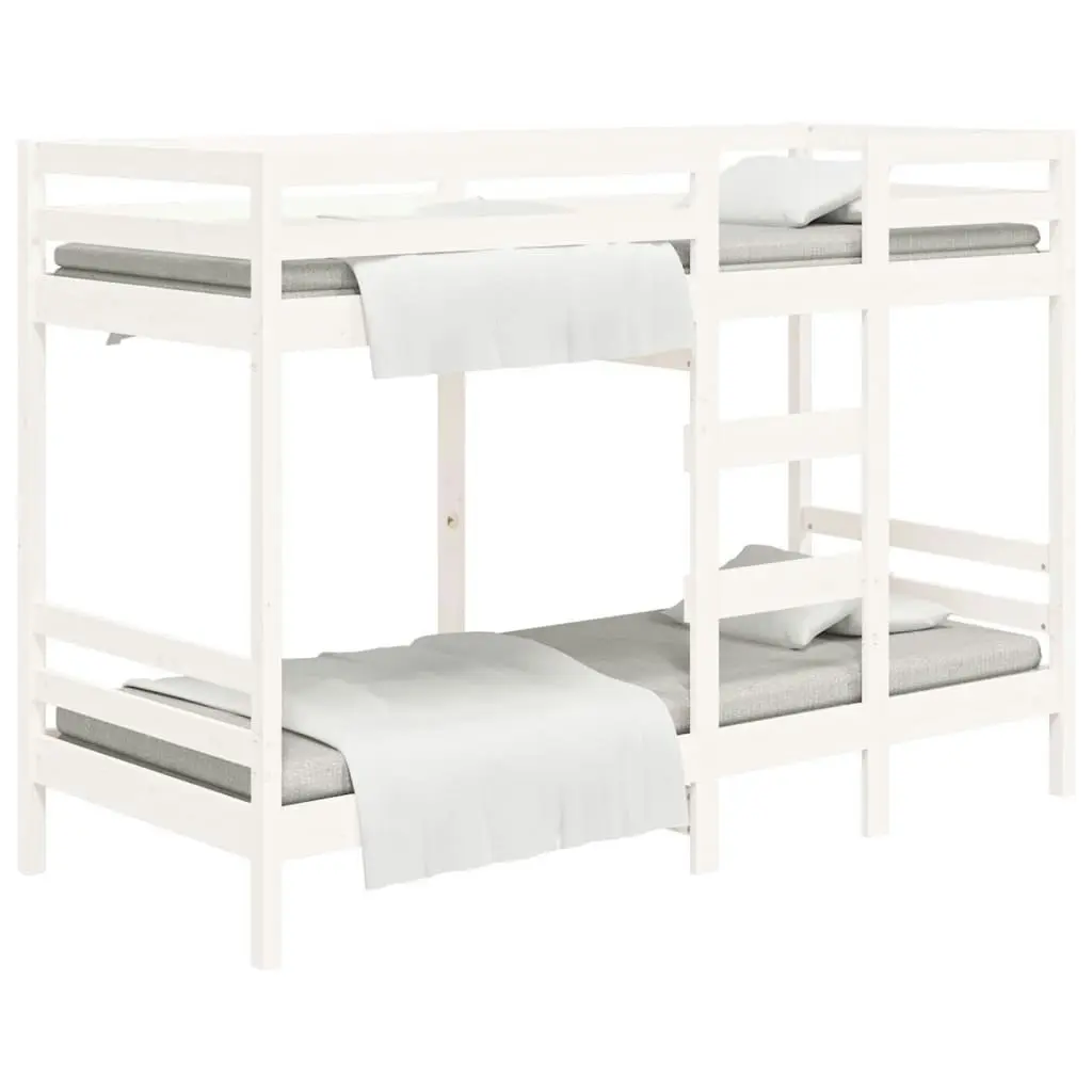 Bunk Bed White 92x187 cm Single Size Solid Wood Pine 3139840