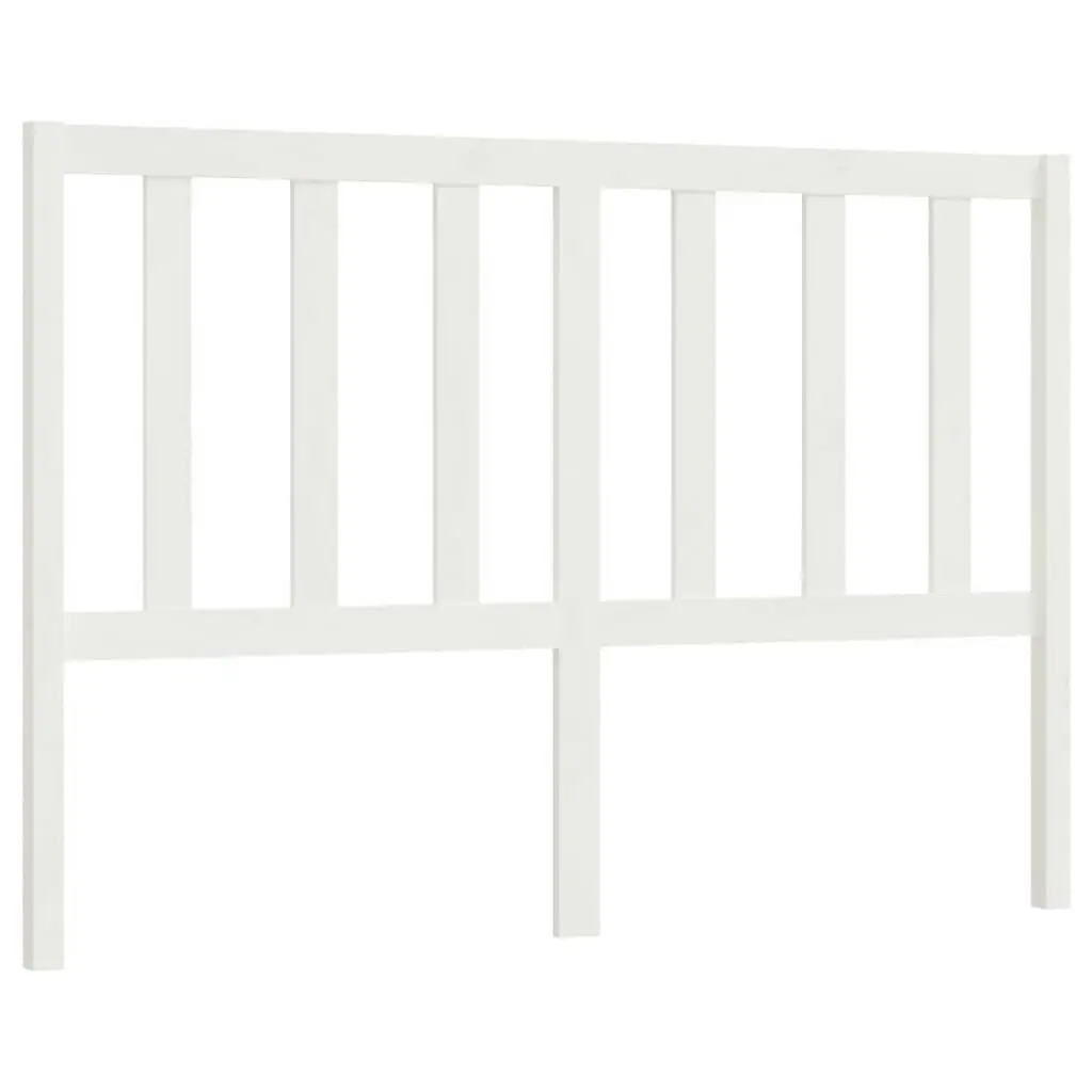 Bed Headboard White 141x4x100 cm Solid Wood Pine 817736