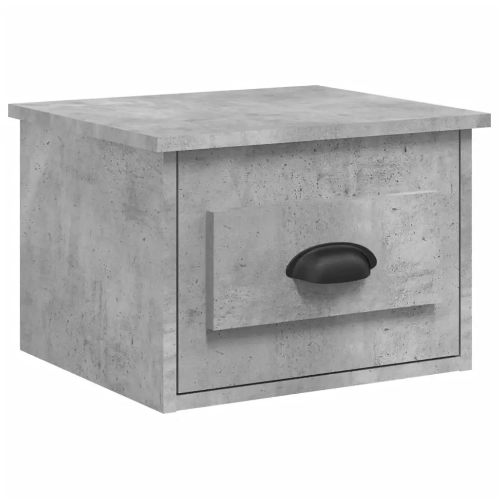 Wall-mounted Bedside Cabinet Concrete Grey 41.5x36x28cm 816384