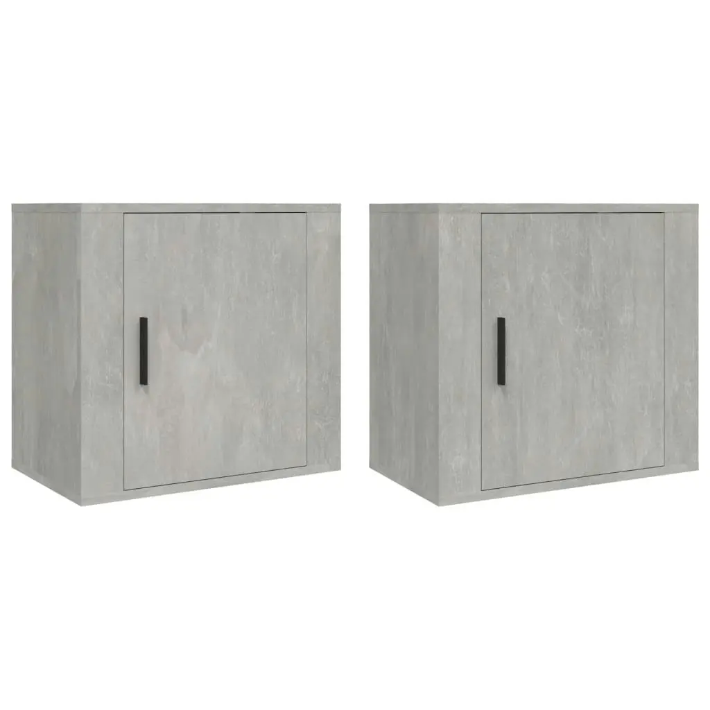 Wall-mounted Bedside Cabinets 2 pcs Concrete Grey 50x30x47 cm 816873