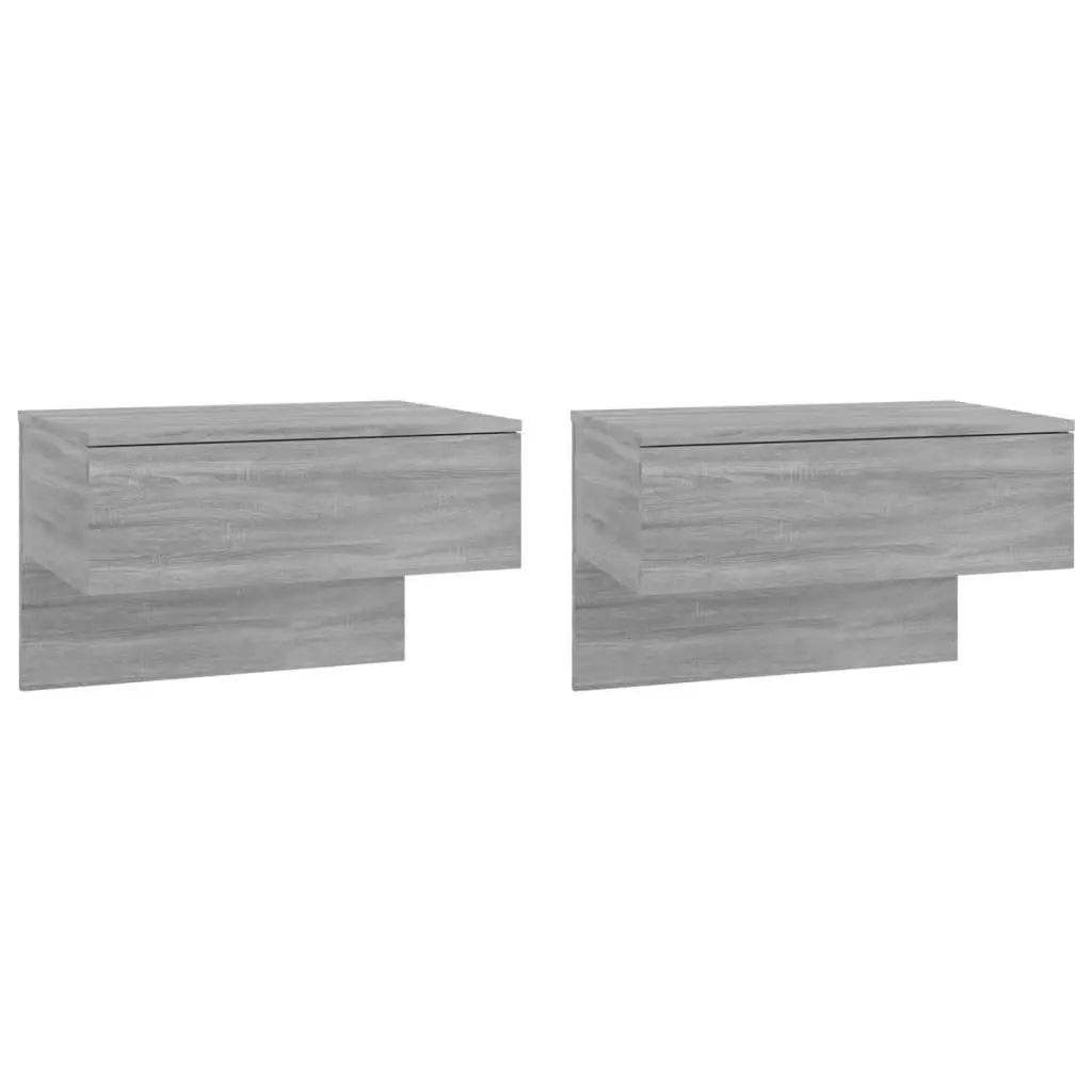 Wall-mounted Bedside Cabinets 2 pcs Grey Sonoma 816943