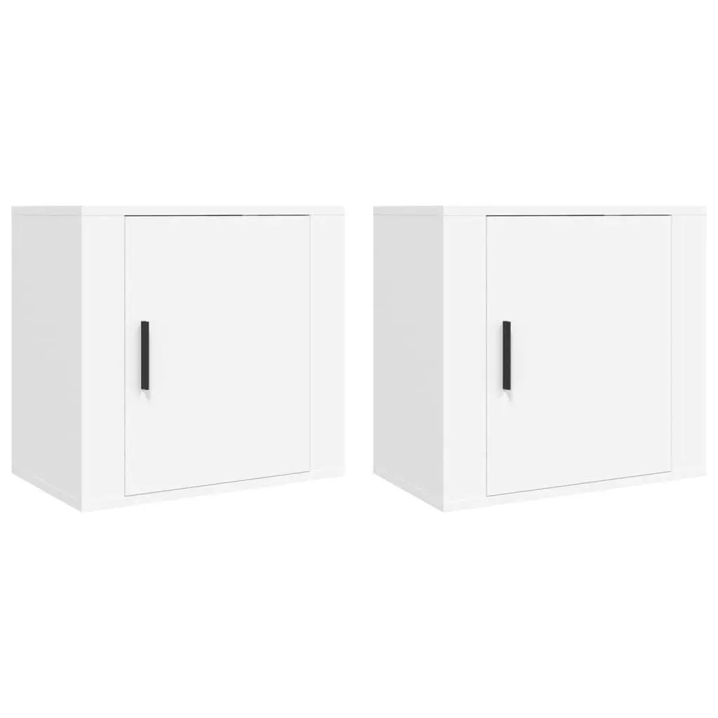 Wall-mounted Bedside Cabinets 2 pcs White 50x30x47 cm 816865