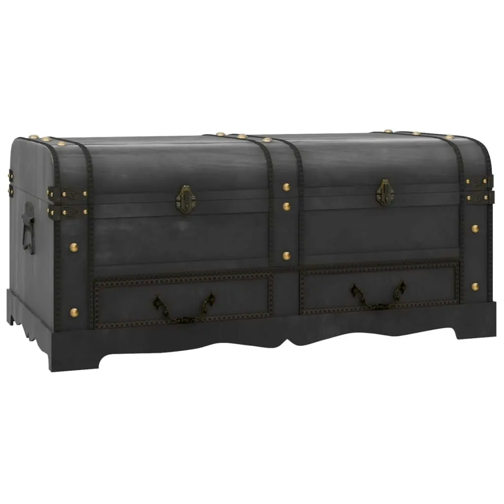 Wooden Treasure Chest Large Black 60797