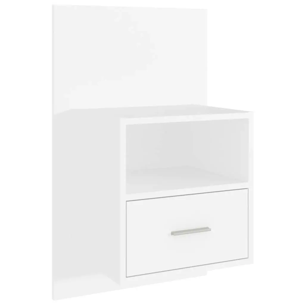 Wall-mounted Bedside Cabinet White 811007