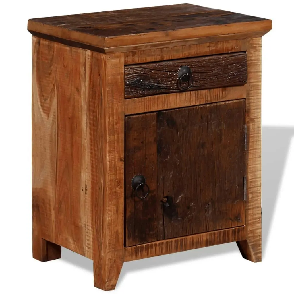 Nightstand Solid Acacia Reclaimed Wood 243968