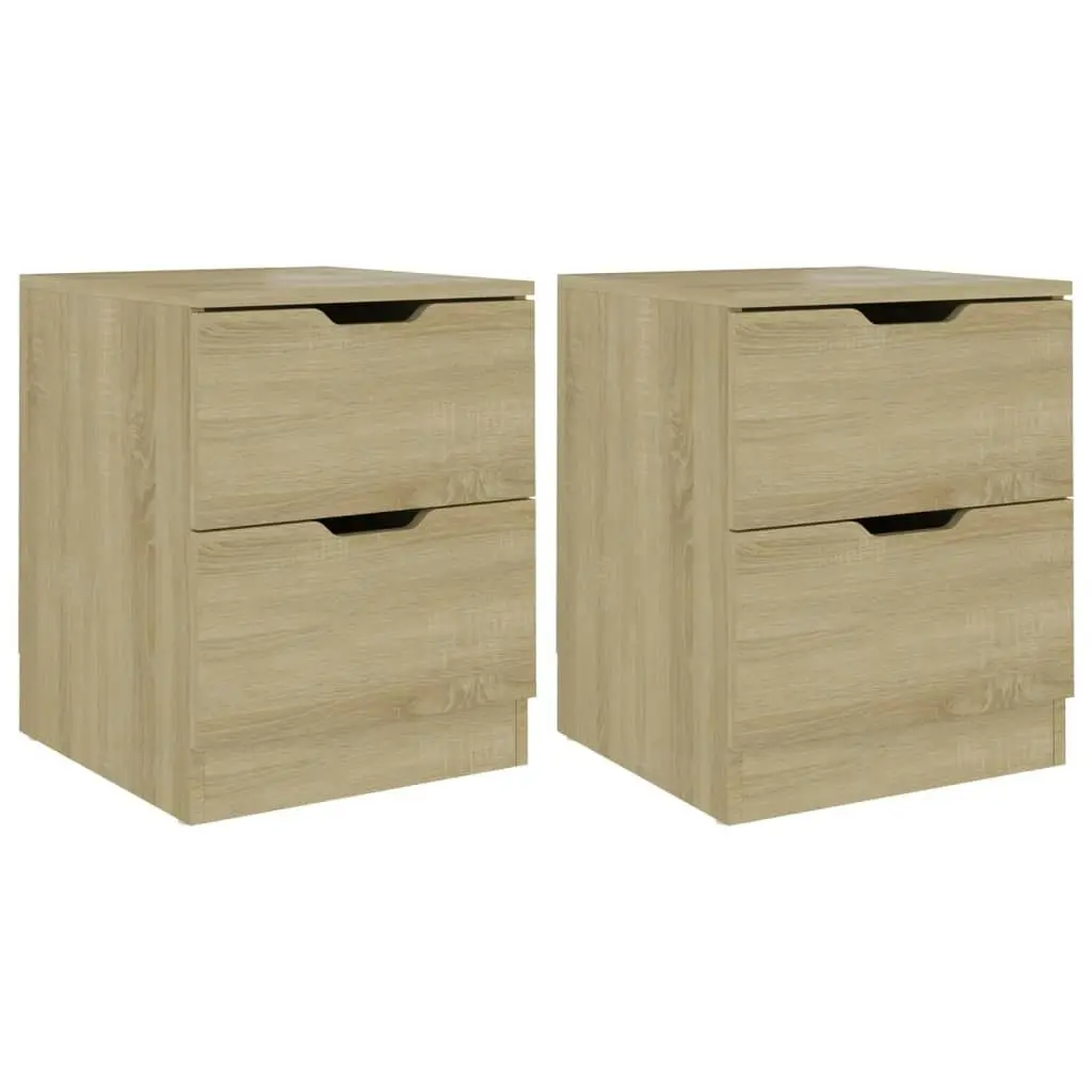 Bedside Cabinets 2 pcs Sonoma Oak 40x40x50 cm Engineered Wood 326730