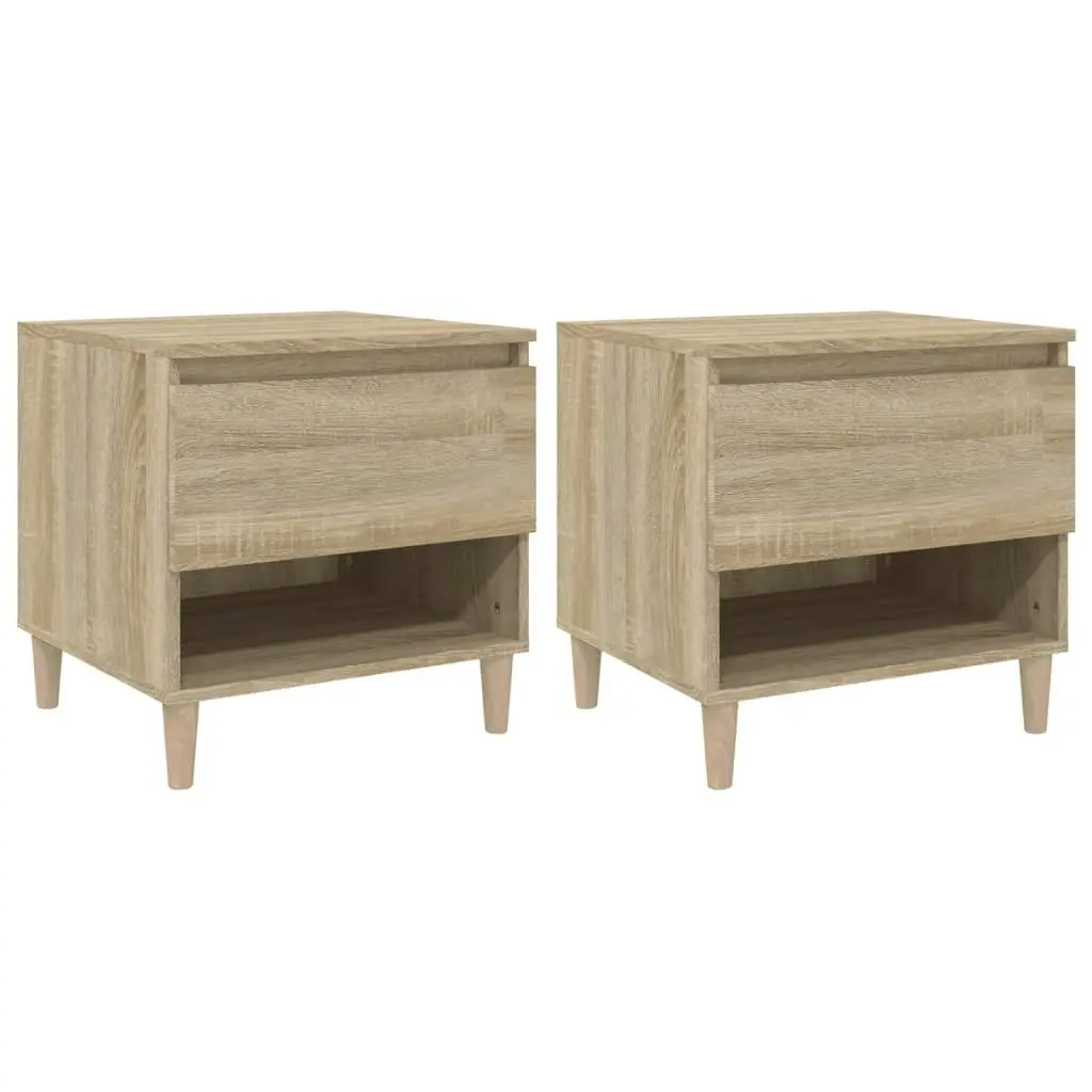 Bedside Tables 2 pcs Sonoma Oak 50x46x50 cm Engineered Wood 819539