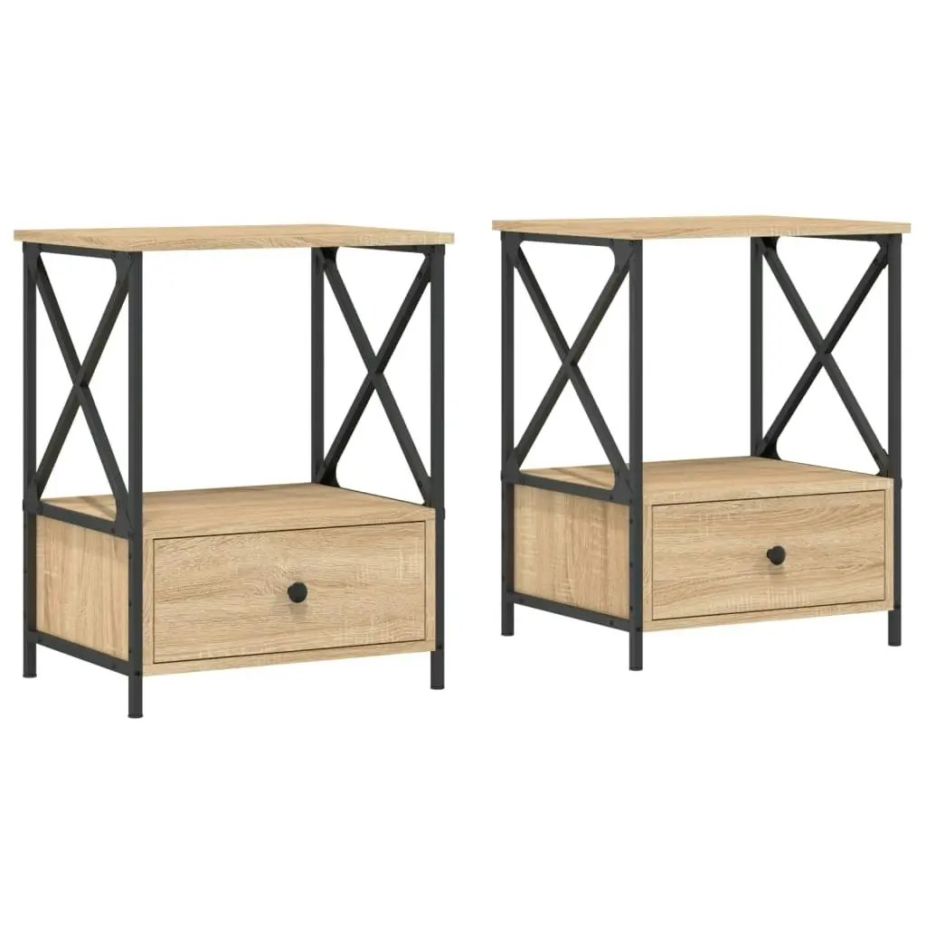 Bedside Tables 2 pcs Sonoma Oak 50x41x65 cm Engineered Wood 826086